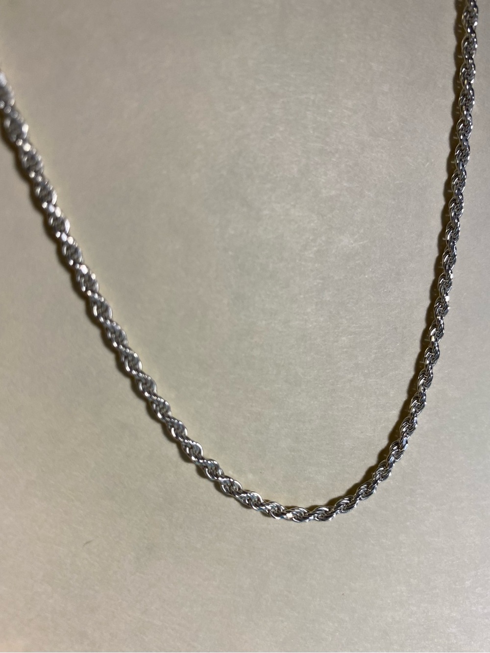 925 Sterling silver Italian diamond cut braided rope made in Italy- Silver
